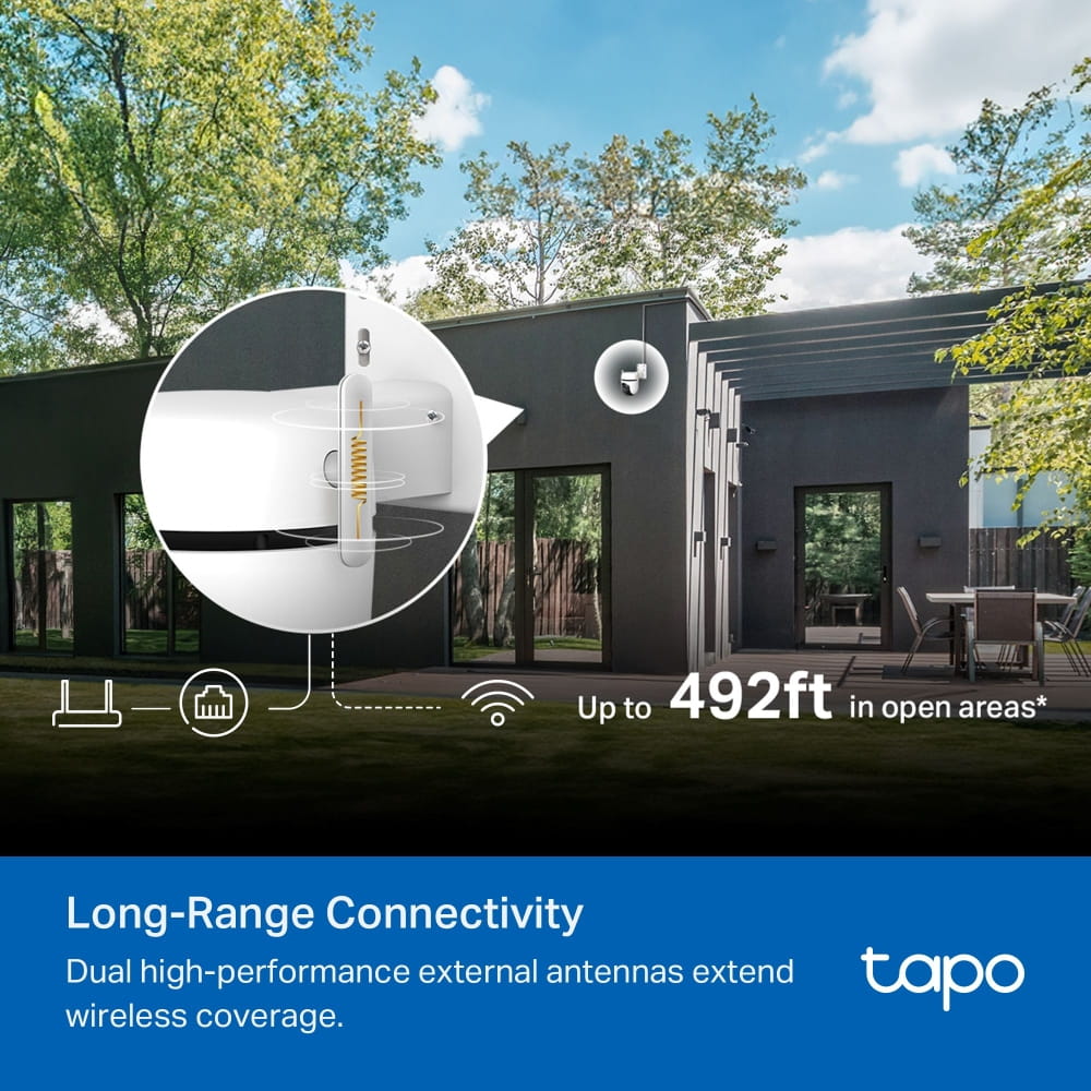 TP-LINK TAPO C530WS, IP-Sicherheitskamera, Draußen, Verkabelt & Kabellos, 29,9 m, Extern, Wand