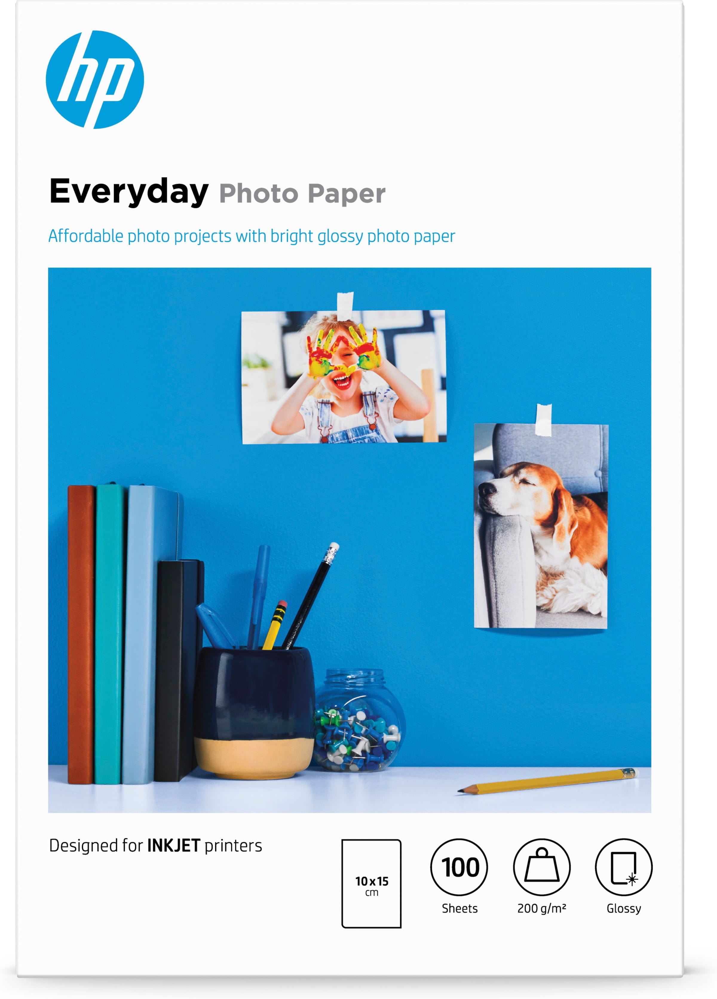 HP Everyday Photo Paper - Glänzend - 8 mil - 100 x 150 mm