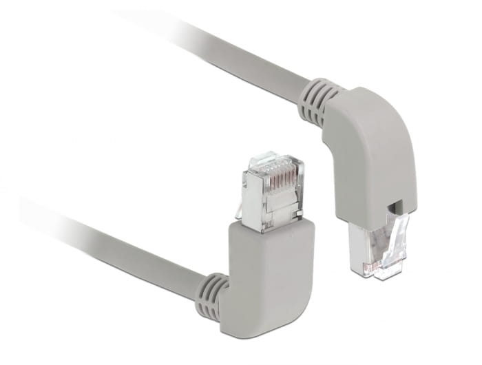 Delock Patch-Kabel - RJ-45 (M) nach oben gewinkelt zu RJ-45 (M)