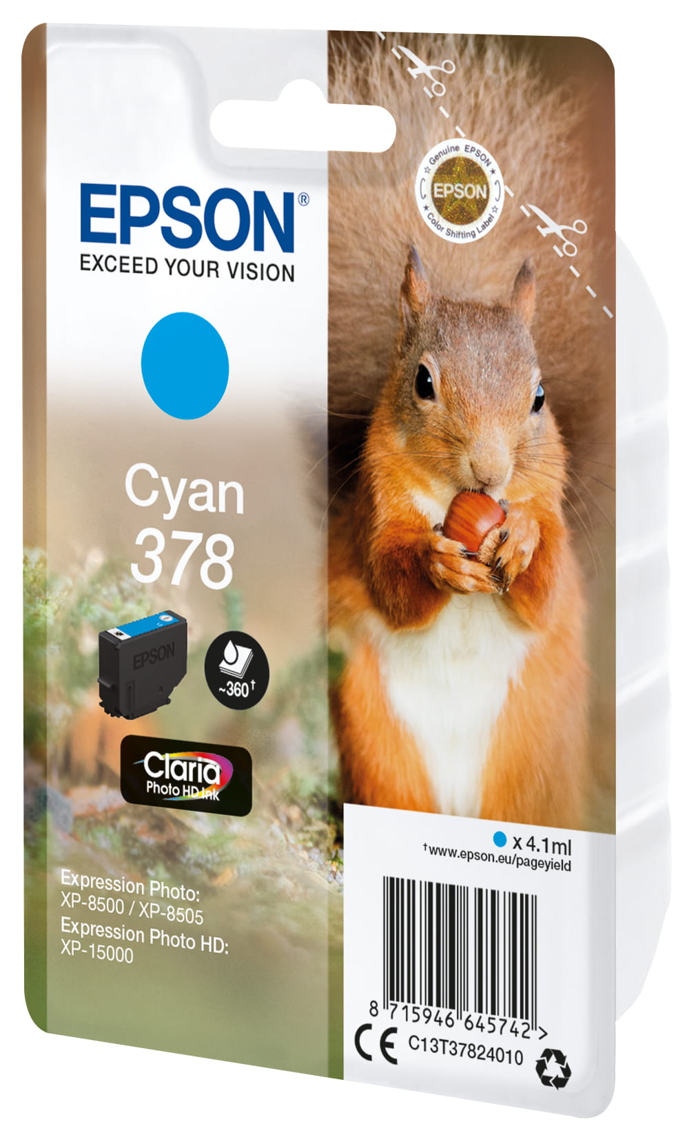 Epson 378 - 4.1 ml - Cyan - Original - Blisterverpackung