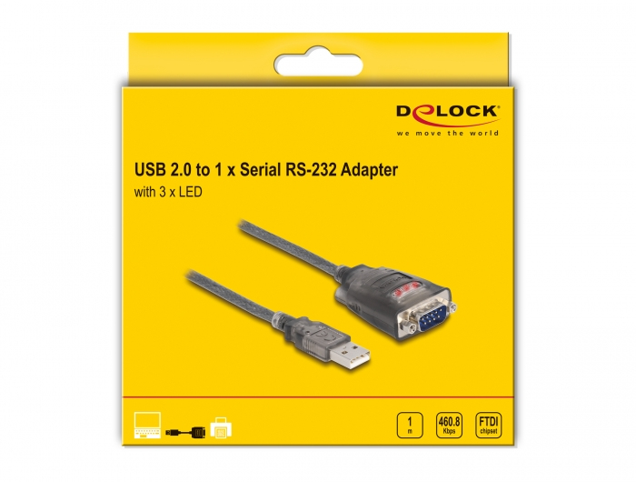 Delock Serieller Adapter - USB 2.0 - RS-232