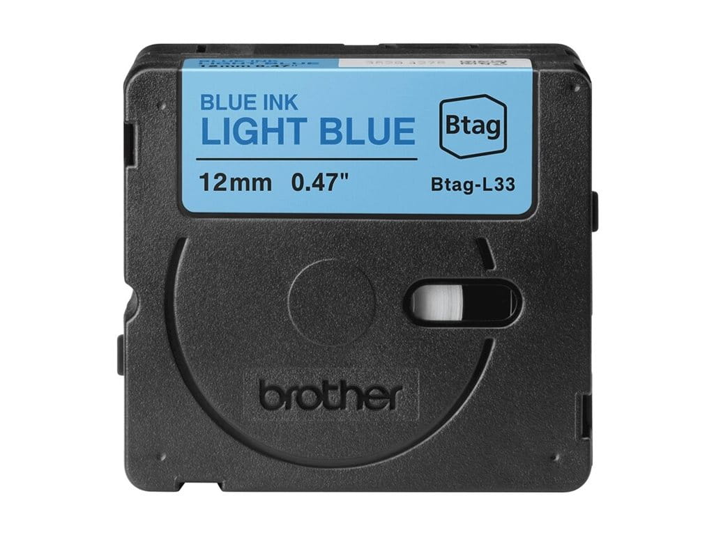 Brother BTAG-L33 - Blau auf hellblau - Rolle (1,2 cm x 4 m)