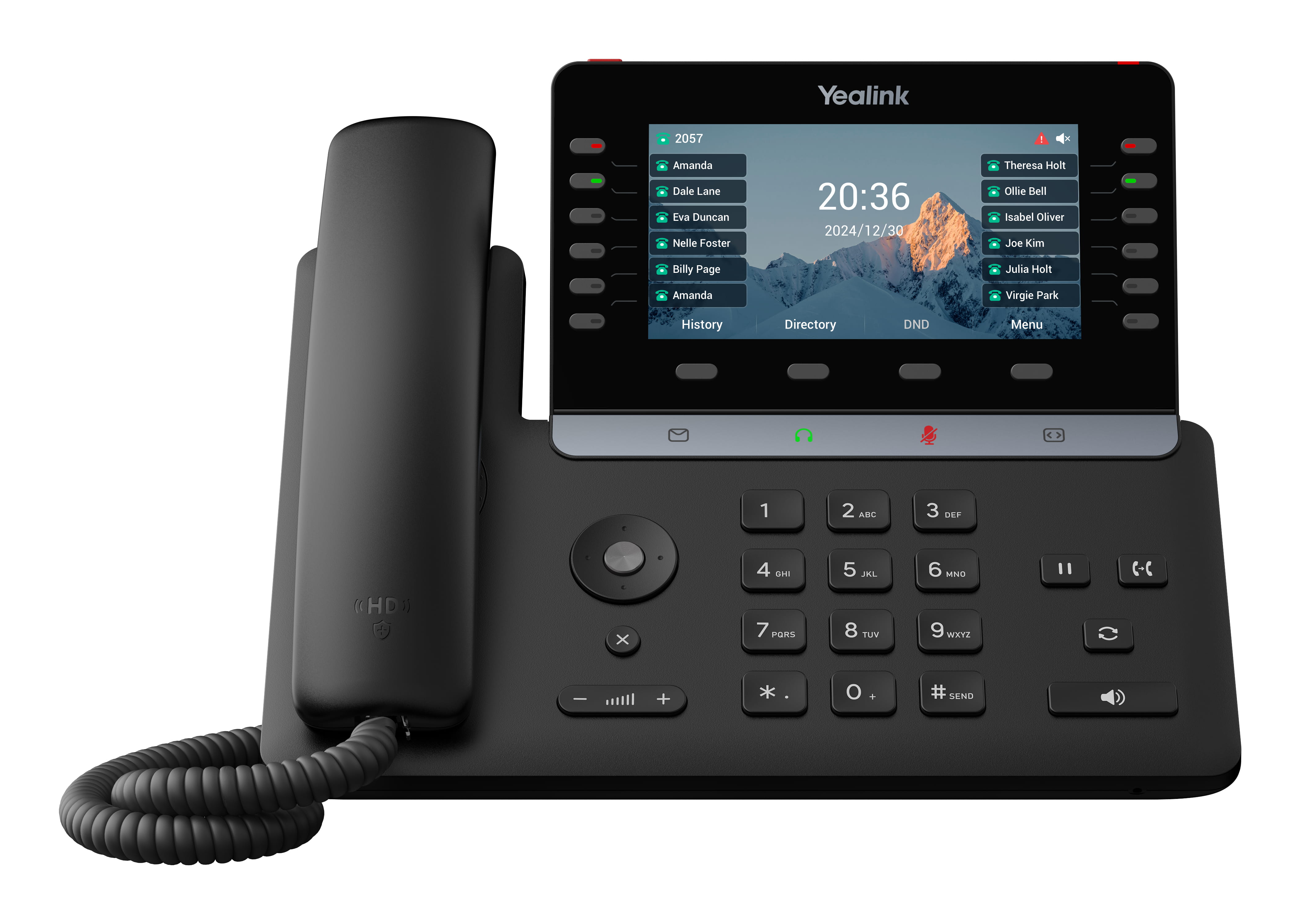 Yealink SIP-T85W - VoIP-Telefon mit Rufnummernanzeige/Anklopffunktion - IEEE 802.11a/b/g/n/ac/ax (Wi-Fi)