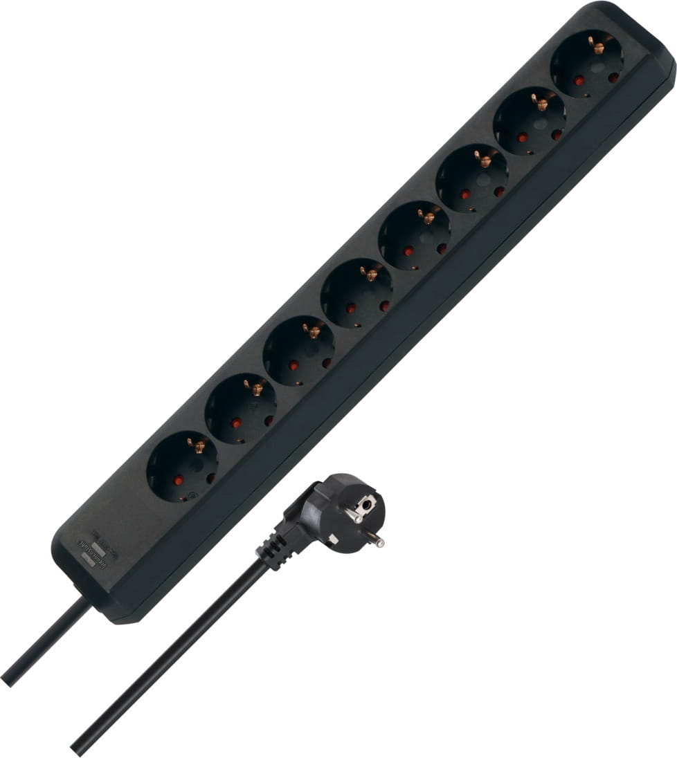 Brennenstuhl 1159300015, 5 m, Drinnen, IP20, Schwarz, 8 AC-Ausgänge, 230 V