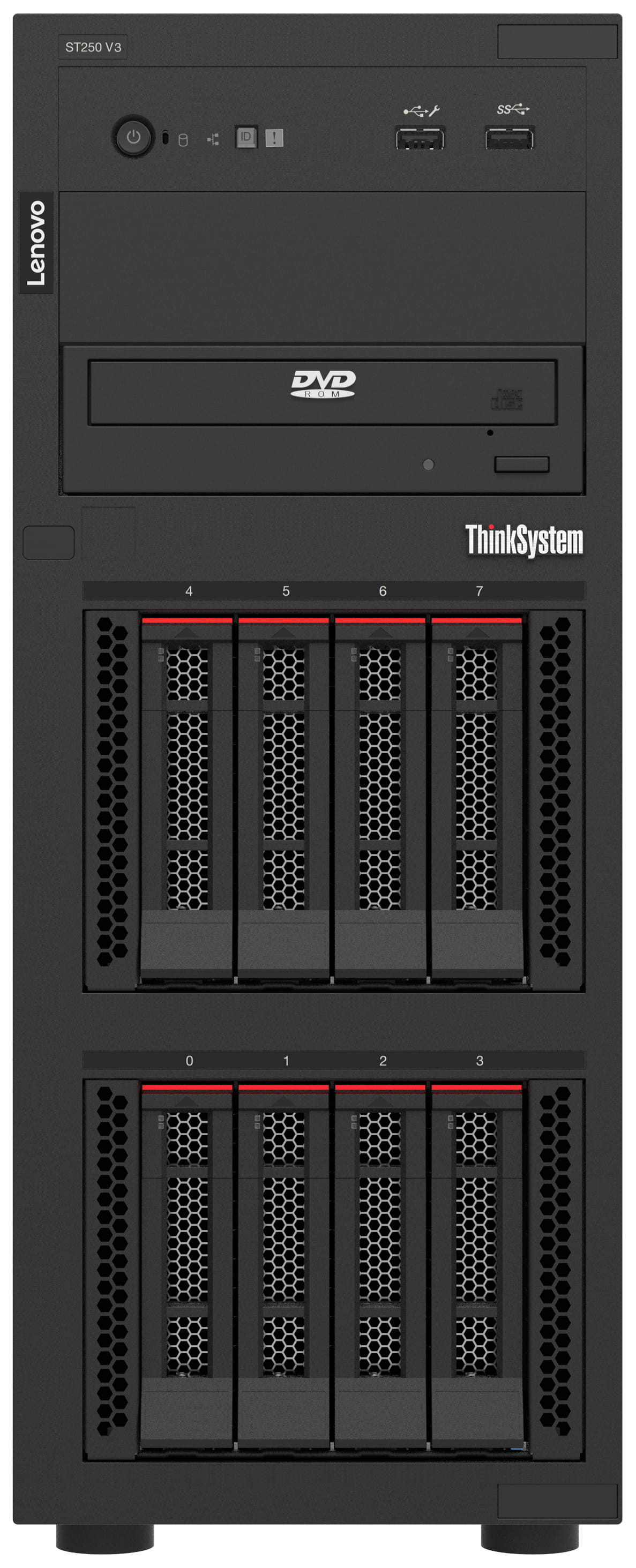 Lenovo ThinkSystem ST250 V3 7DCE - Server - Tower - 4U - 1-Weg - 1 x Xeon 6353P / 2.7 GHz - RAM 16 GB - Hot-Swap 8.9 cm (3.5")