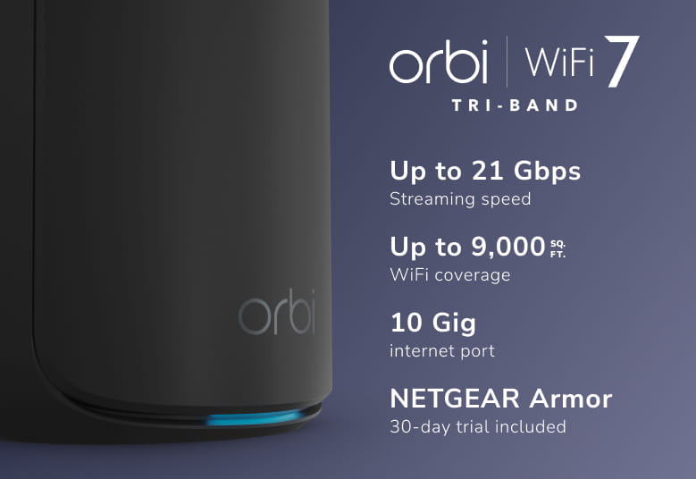 Netgear Orbi 870 Series RBE873 - WLAN-System - (Router, 2 Extender)