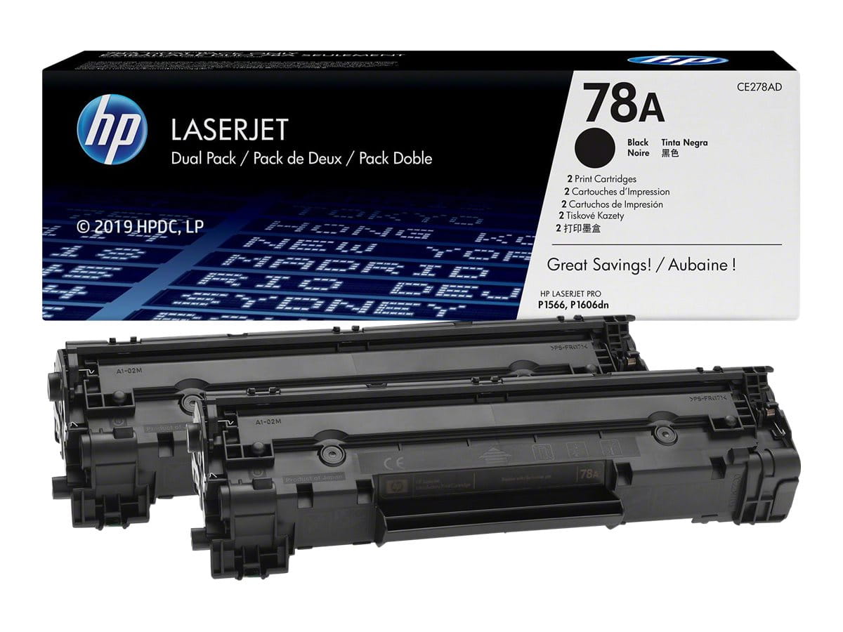 HP 78A - 2er-Pack - Schwarz - original - LaserJet - Tonerpatrone (CE278AD)