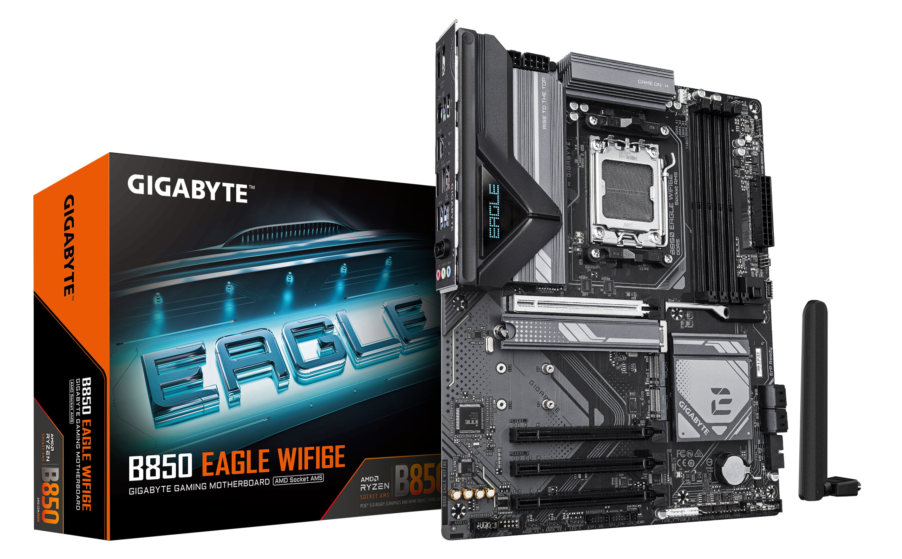 Gigabyte B850 EAGLE WIFI6E - Motherboard - ATX - Socket AM5 - AMD B850 Chipsatz - USB-C 3.2 Gen 1, USB 3.2 Gen 2, USB 3.2 Gen 1 - Wi-Fi 6E, Bluetooth, Gigabit LAN - Onboard-Grafik (CPU erforderlich)