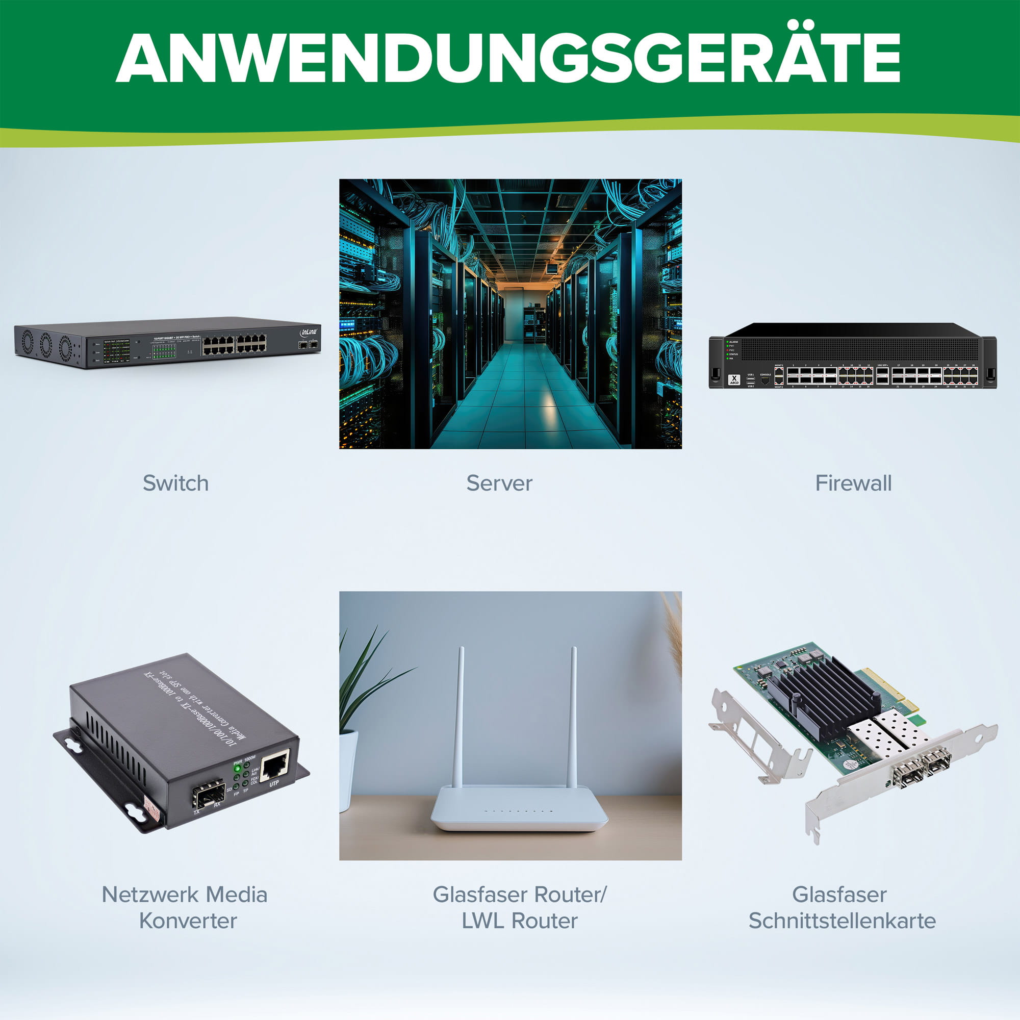 InLine SFP Modul LWL LX 1310nm Singlemode mit LC Buchsen - 20km - 1,25Gb/s