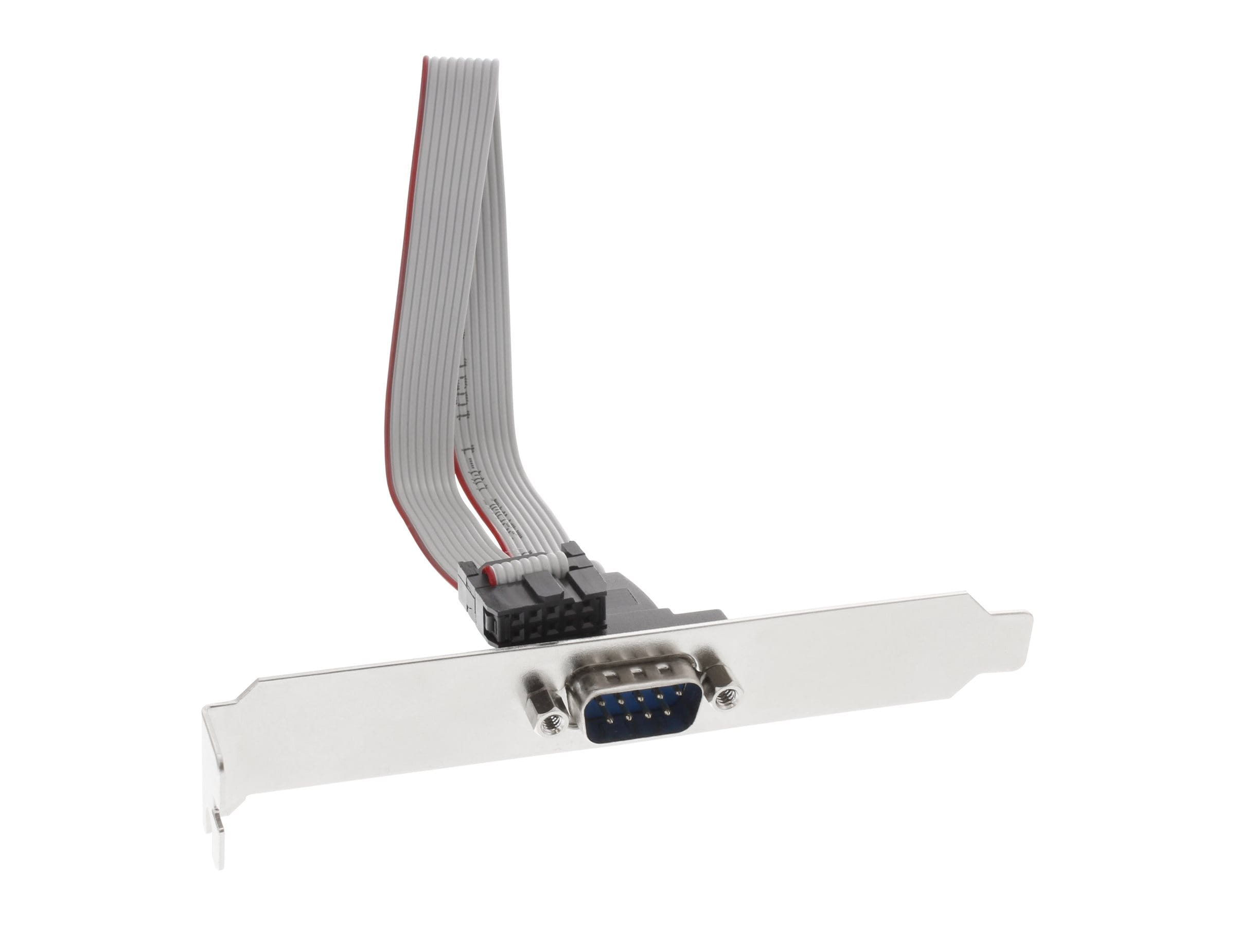 InLine Serielles Slotblech - 9-pol Stecker an 10-pol Buchsenleiste - 1:1 - 0,6m