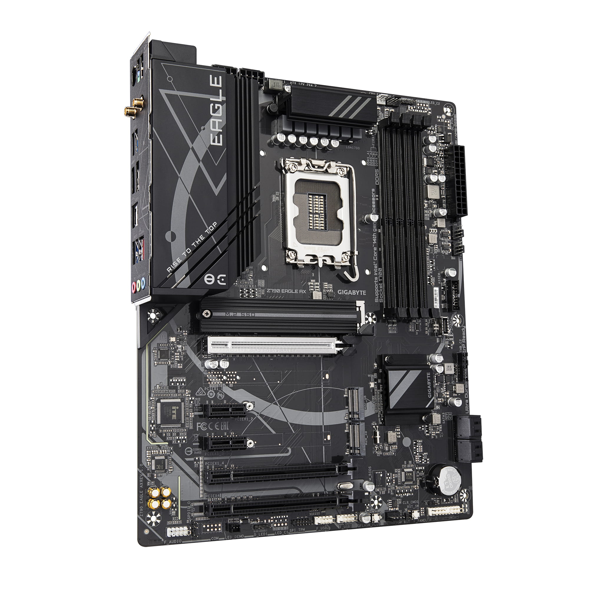 Gigabyte Z790 EAGLE AX - 1.0 - Motherboard - ATX - LGA1700 Sockel - Z790 Chipsatz - USB-C 3.2 Gen2, USB-C 3.2 Gen 1, USB 3.2 Gen 1, USB 3.2 Gen 2 - 2.5 Gigabit LAN, Wi-Fi 6E, Bluetooth - Onboard-Grafik (CPU erforderlich)