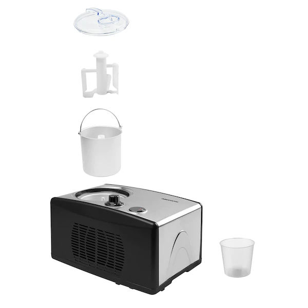 Medion MD 18387, Kompressor Eismaschine, 1,5 l, 60 min, 1 Becken, -18 - -35 °C, LED