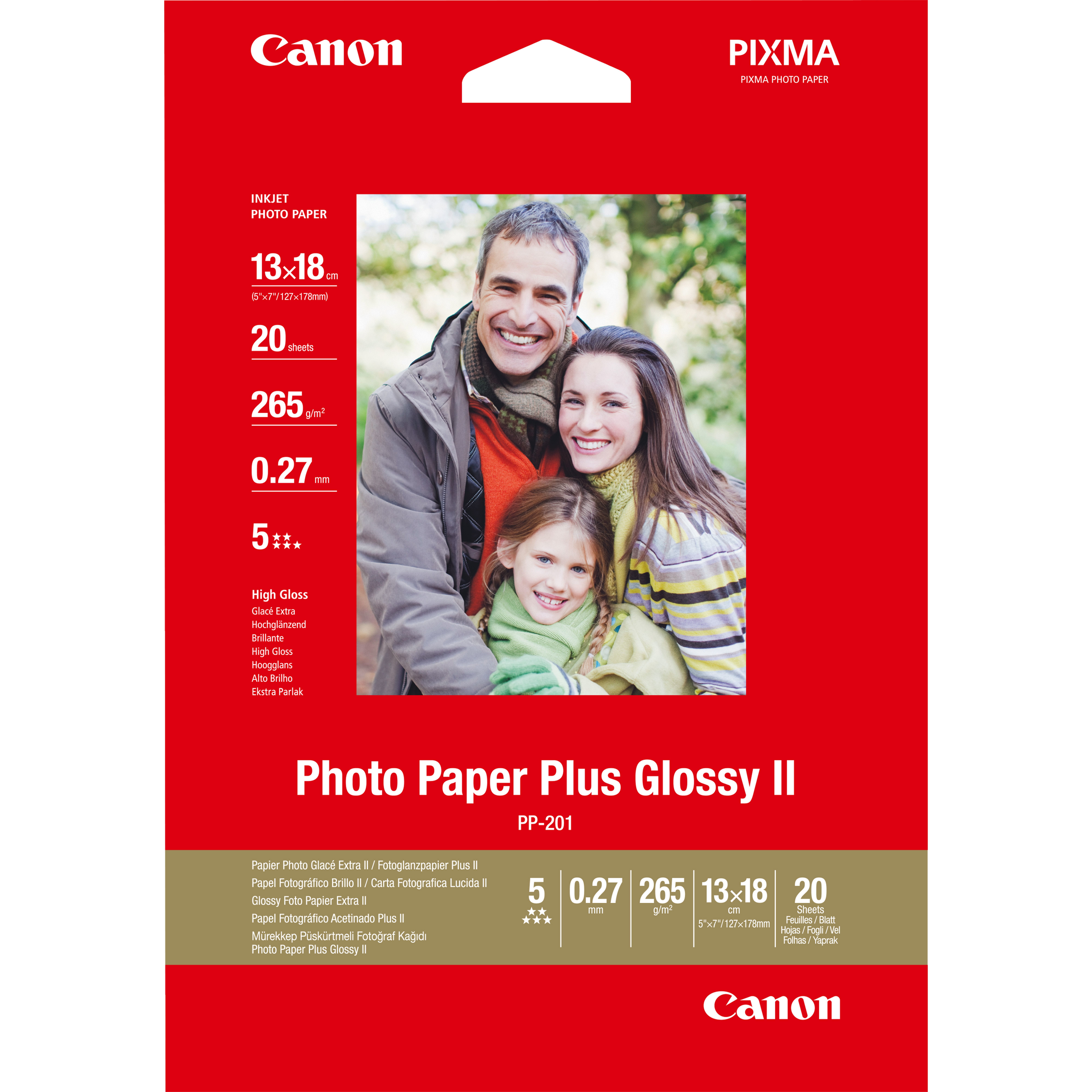Canon Photo Paper Plus Glossy II PP-201 - Glänzend