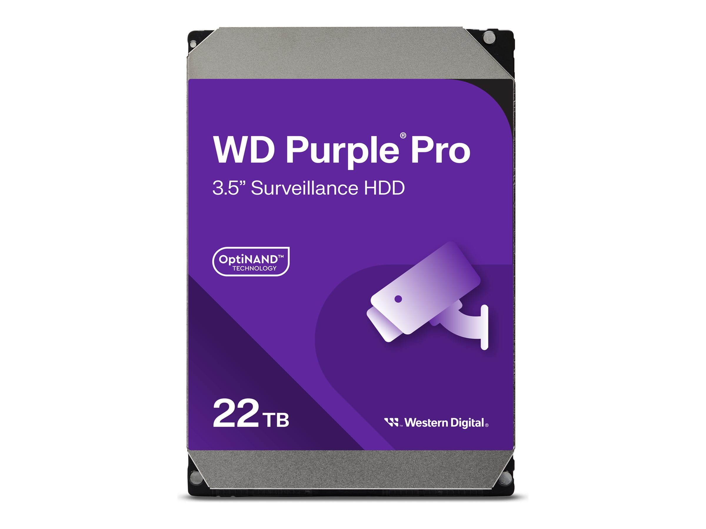 WD Purple Pro WD221PURP - Festplatte - 22 TB - Überwachung, intelligente Videoübertragung - intern - 3.5" (8.9 cm)