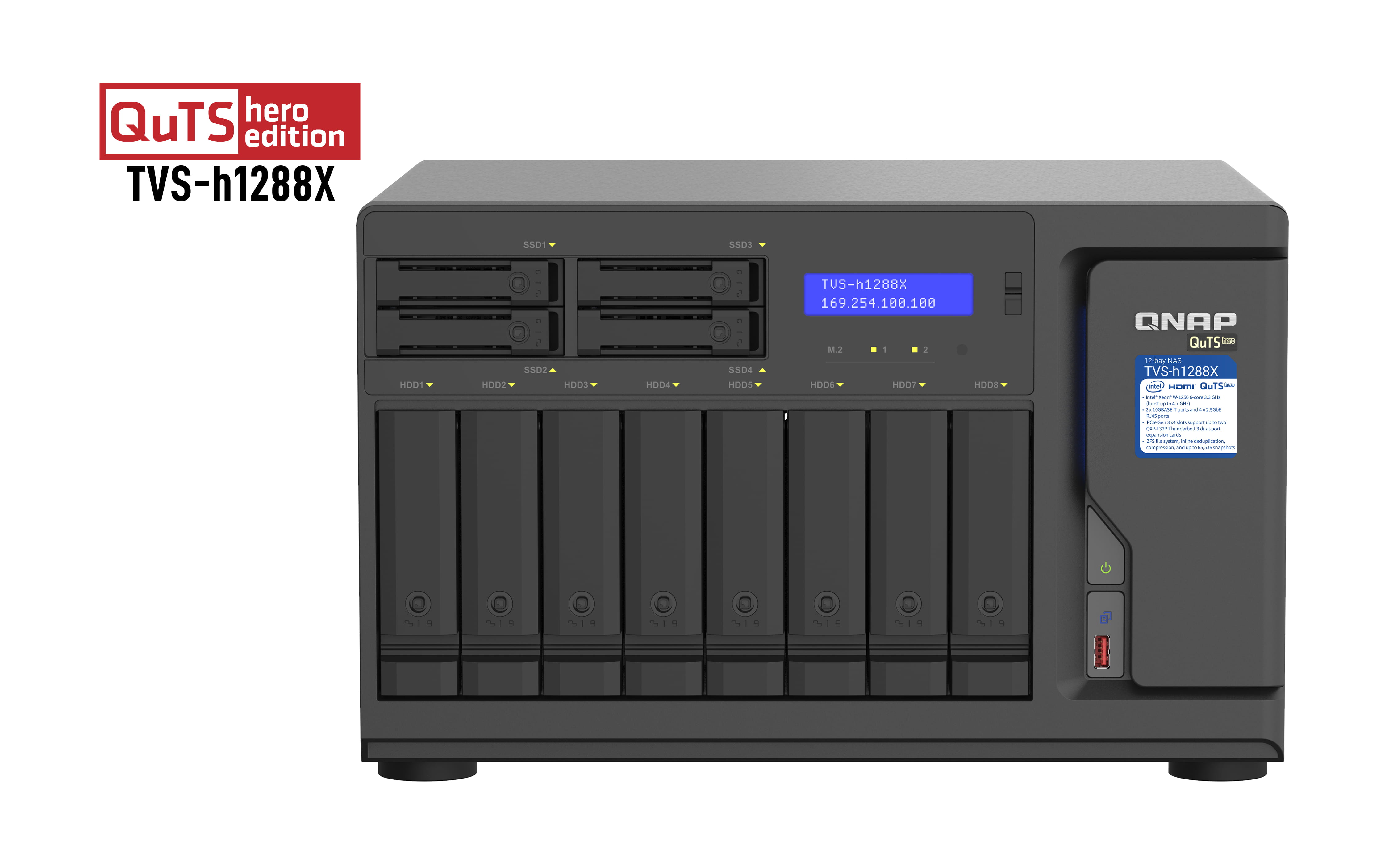 QNAP TVS-h1288X - NAS-Server - 12 Schächte - SATA 6Gb/s