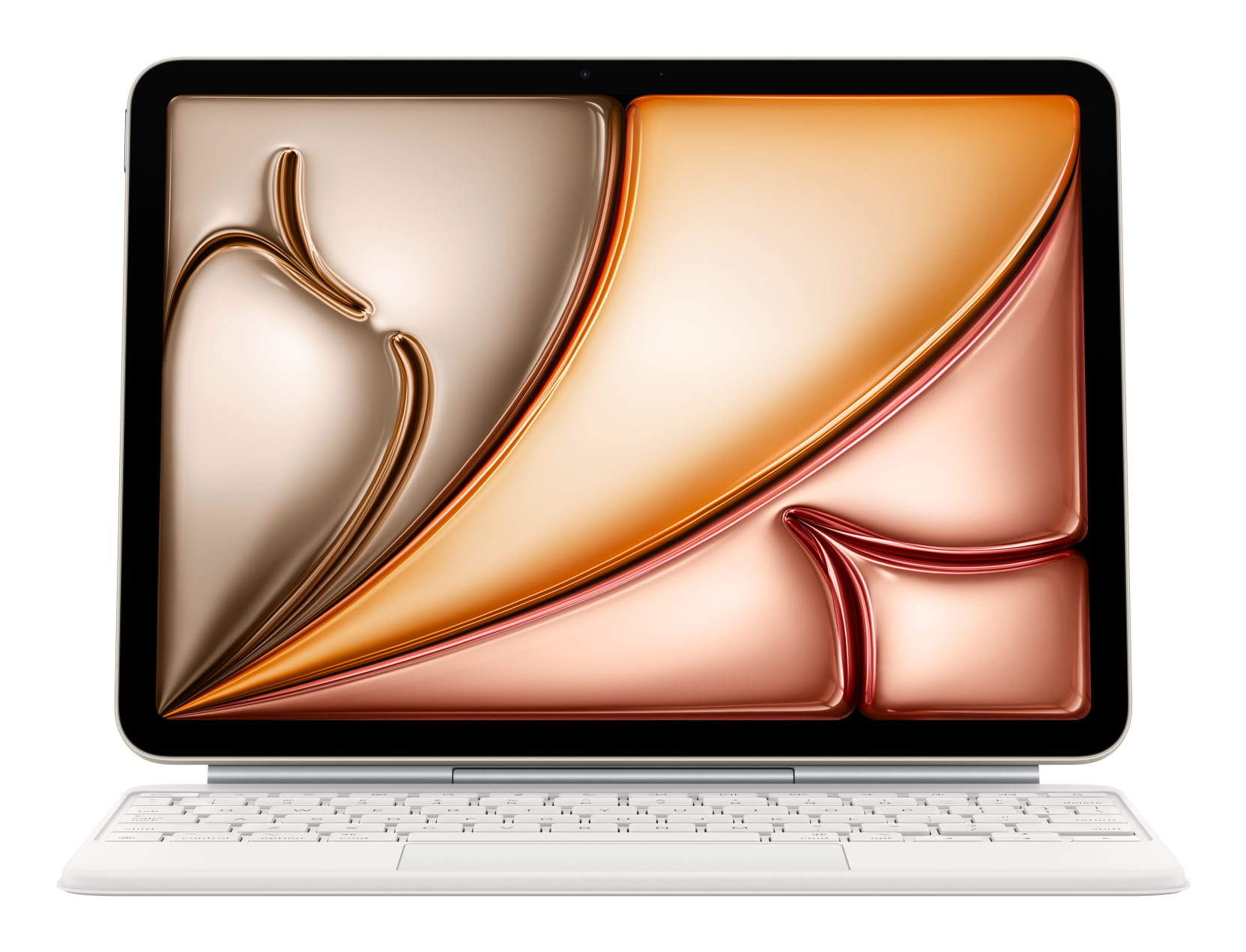Apple Magic Keyboard - Tastatur und Foliohülle - mit Trackpad - Apple Smart connector - QWERTY - GB - weiß - für 10.9-inch iPad Air (4. Generation, 5. Generation)