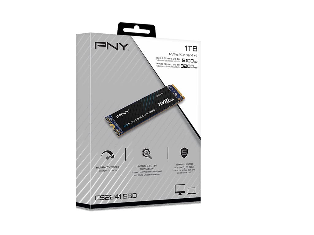 PNY CS2241 - SSD - 1 TB - intern - M.2 2280 - PCIe 4.0 x4 (NVMe)
