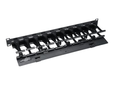 Tripp Eaton Tripp Lite Series Rack Enclosure Horizontal Cable Manager Steel w Finger Duct 1URM - Rack-Kabelführungsplatte mit Abdeckung - Schwarz - 1U - 48.3 cm (19")