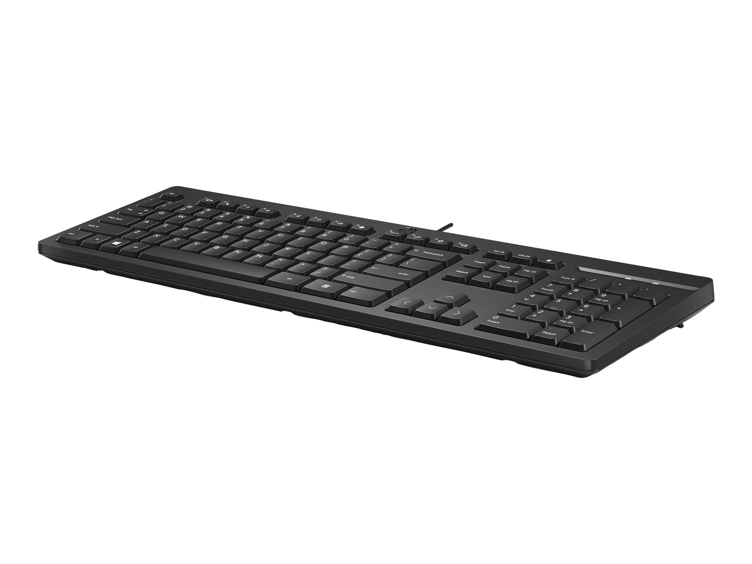 HP 125 - Tastatur - full size - USB - QWERTY - Dänisch - Schwarz (Packung mit 12)