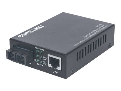 Intellinet Gigabit Ethernet Single Mode Media Converter, 10/100/1000Base-T to 1000Base-Lx (SC)