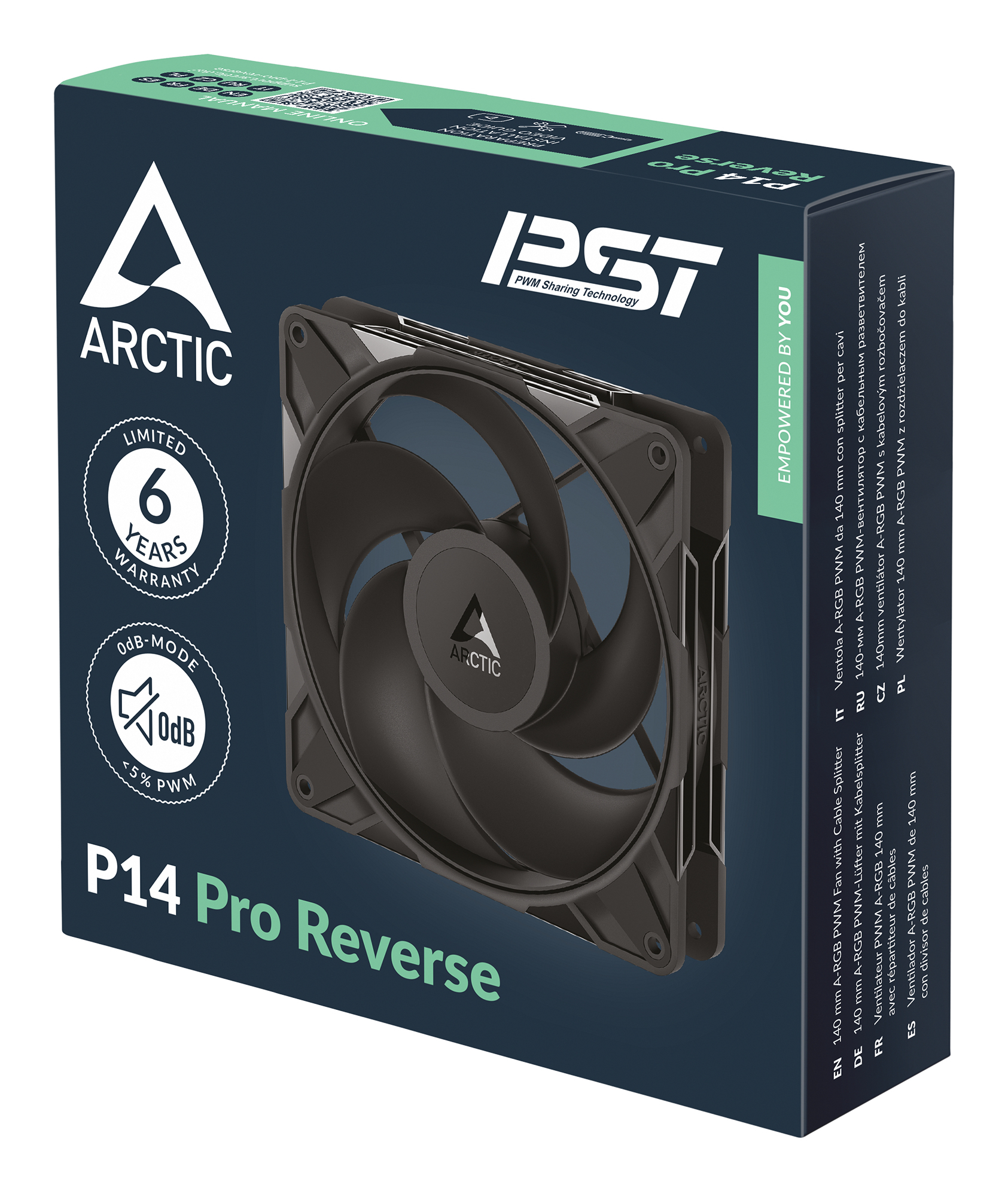 Arctic P14 Pro Reverse - Gehäuselüfter - 140 mm (Packung mit 3)