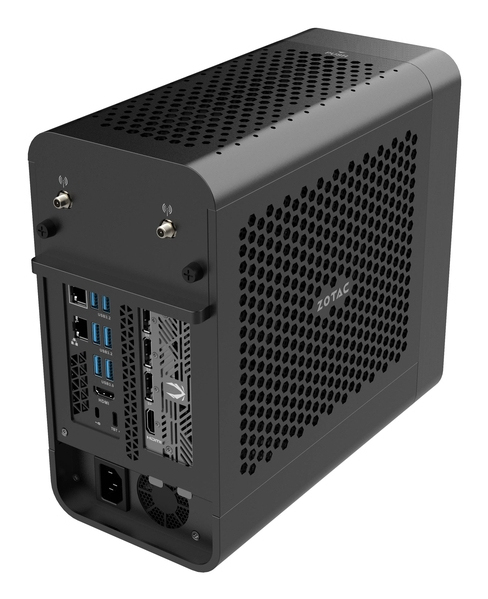 ZOTAC ZBOX MAGNUS ONE EU275070C, Mini-Tower, PC Barebone, DDR5-SDRAM, PCI Express, Serial ATA III, Wi-Fi 7 (802.11be), 500 W