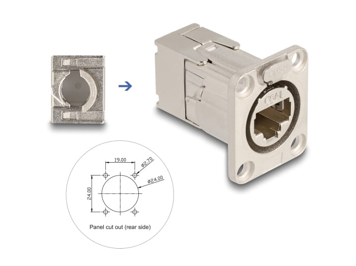 Delock Modulares Faceplate-Snap-In - D-Typ