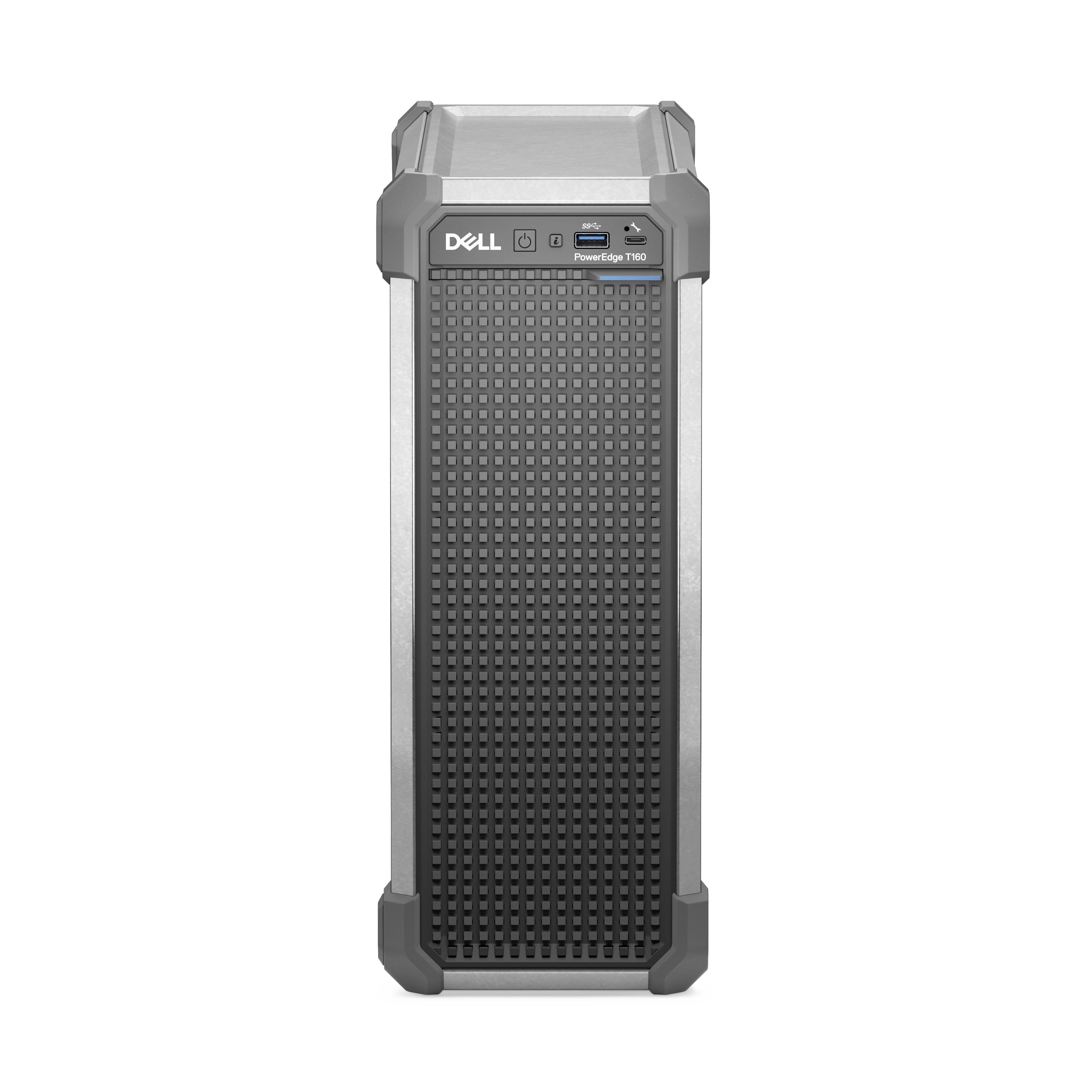 Dell PowerEdge T160 - Server - Compact Tower - 1-Weg - 1 x Xeon 6315P / 2.8 GHz - RAM 16 GB - HDD 2 TB - G200eW - 1GbE - kein Betriebssystem - Schwarz - BTP - Dell Smart Selection, Dell Smart Value - mit 3 Jahre Basis Vor-Ort (DE - 1 Ja