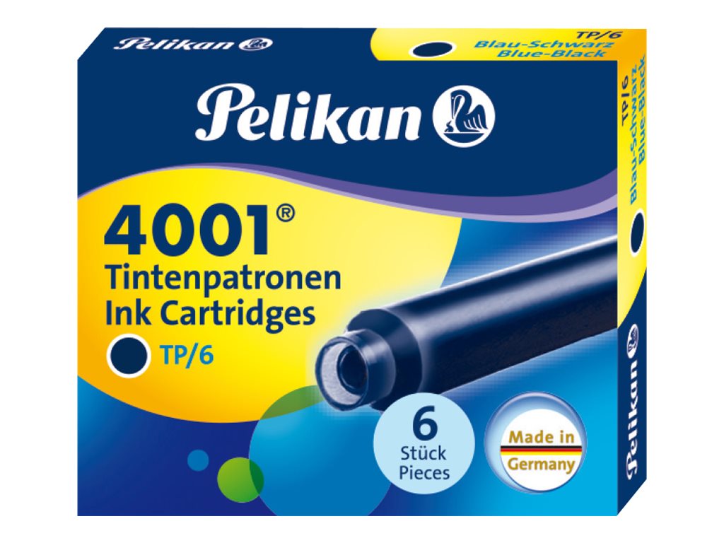 Pelikan 4001 TP/6 - Tintenpatrone - Blauschwarz (Packung mit 6)