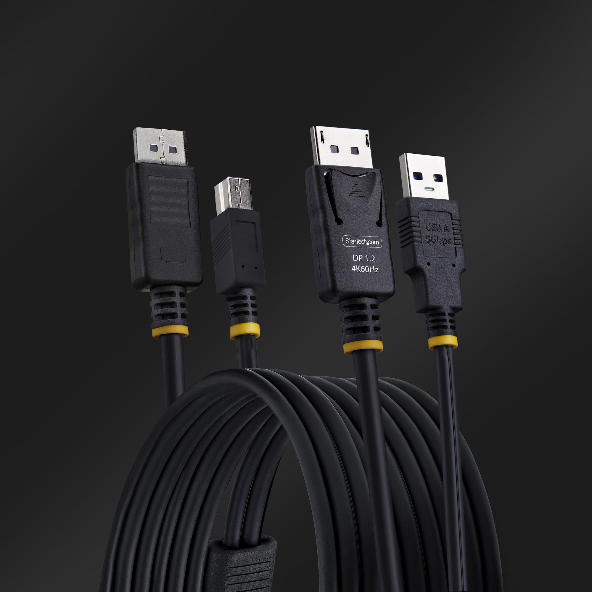 StarTech.com 6ft (1.8m) DisplayPort and USB 5Gbps KVM Cable - Tastatur- / Video- / Maus- (KVM-)