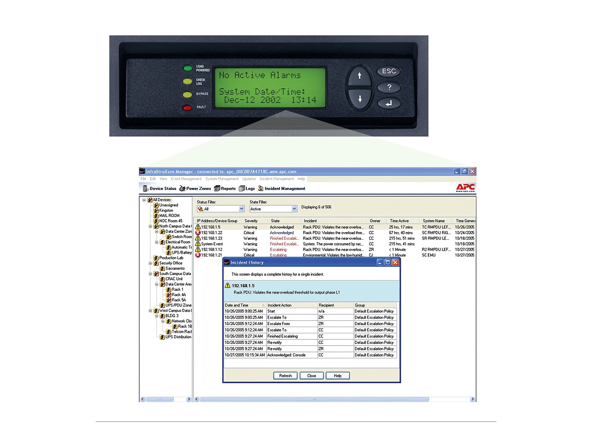 APC InfraStruXure Manager Incident Management Module