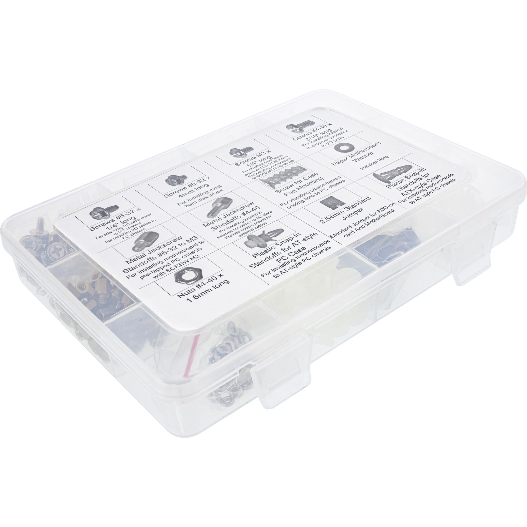 InLine PC-Schraubenset - 550-teilig - für Mainboard und Gehäusemontage