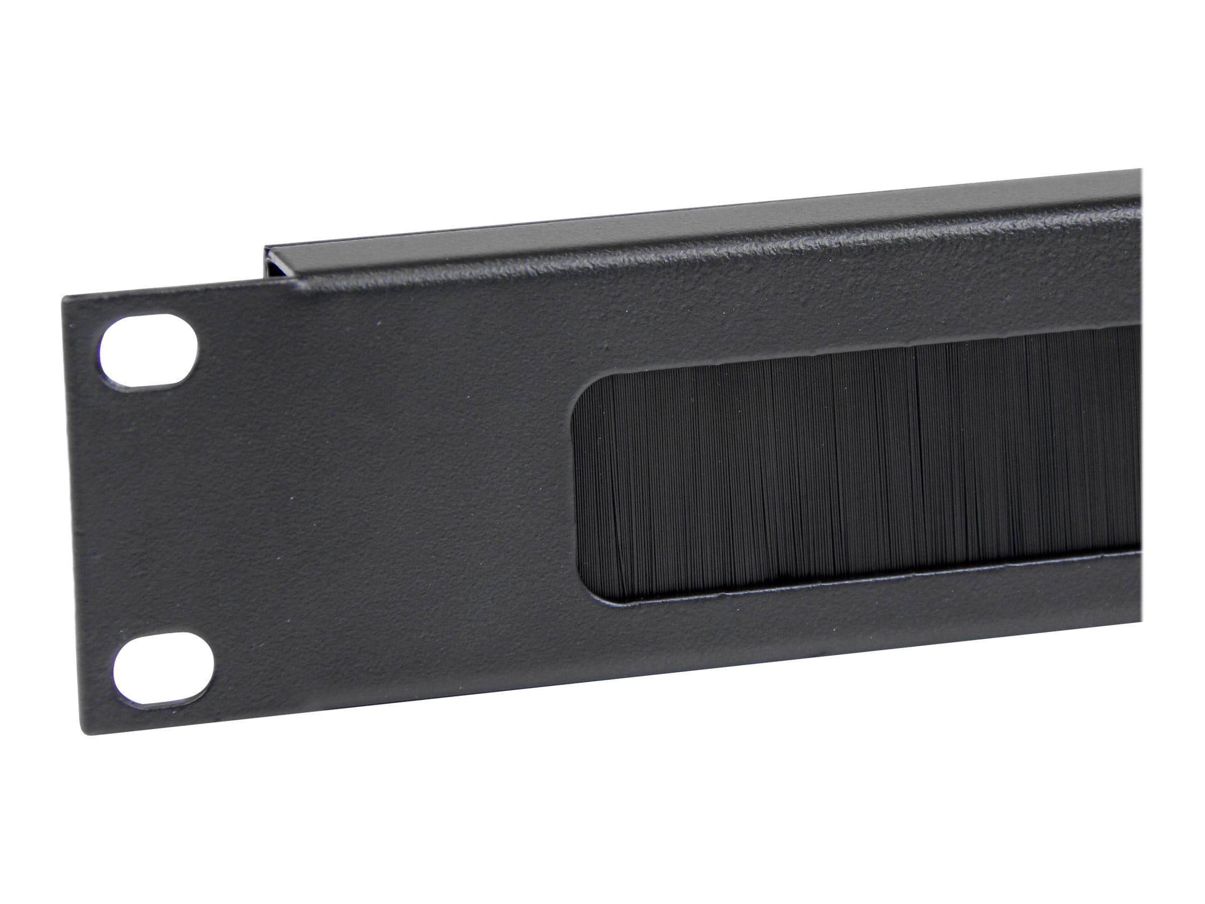 StarTech.com 1 HE Rackblende mit Bürste zur Kabeldurchführung - Kabelführungsplatte für Schaltschrank - Schwarz - 1U - 48.3 cm (19")