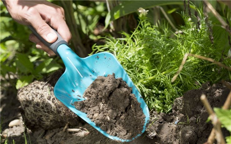 Gardena 08953-20, Gartenkelle, Duroplast, Stahl, Schwarz, Blau, Ergonomisch, Anti-Rutsch-Griff, 12 cm
