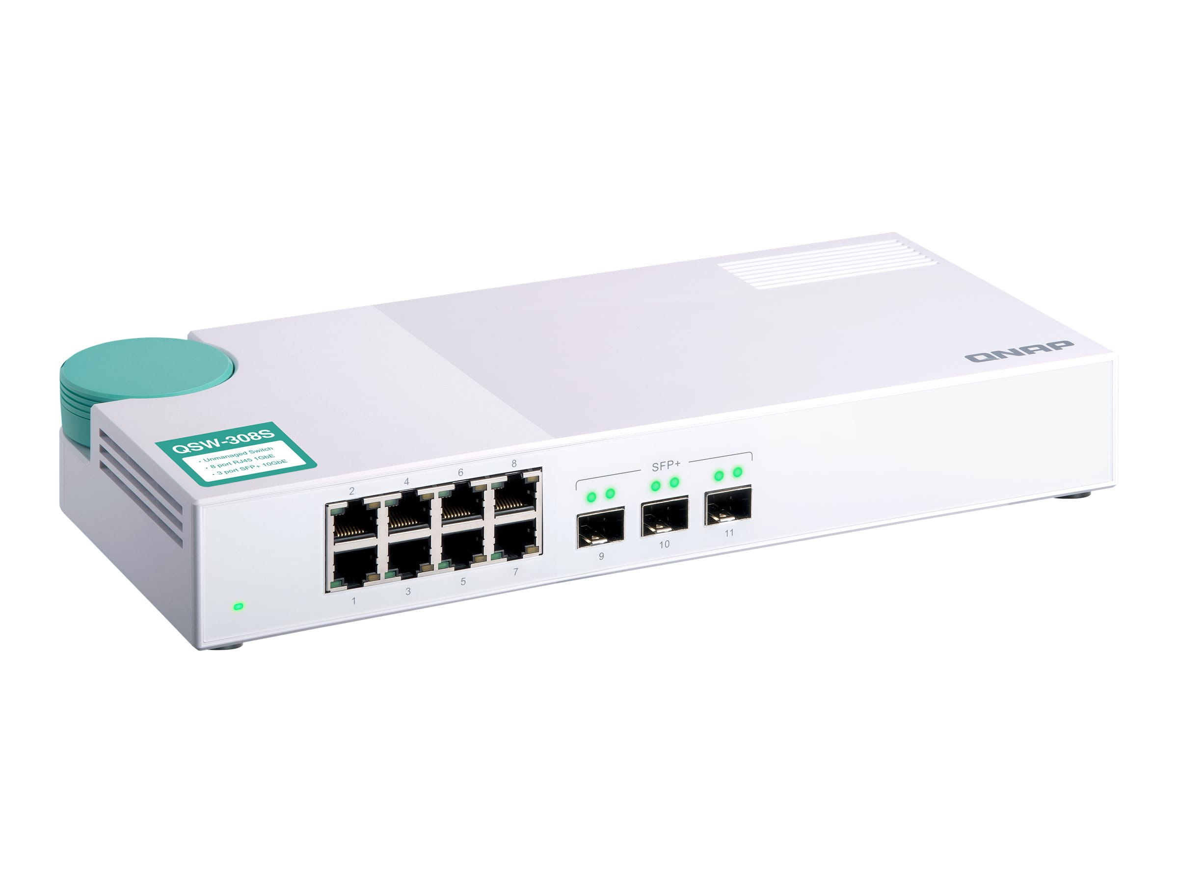 QNAP QSW-308S - Switch - unmanaged - 3 x 10 Gigabit