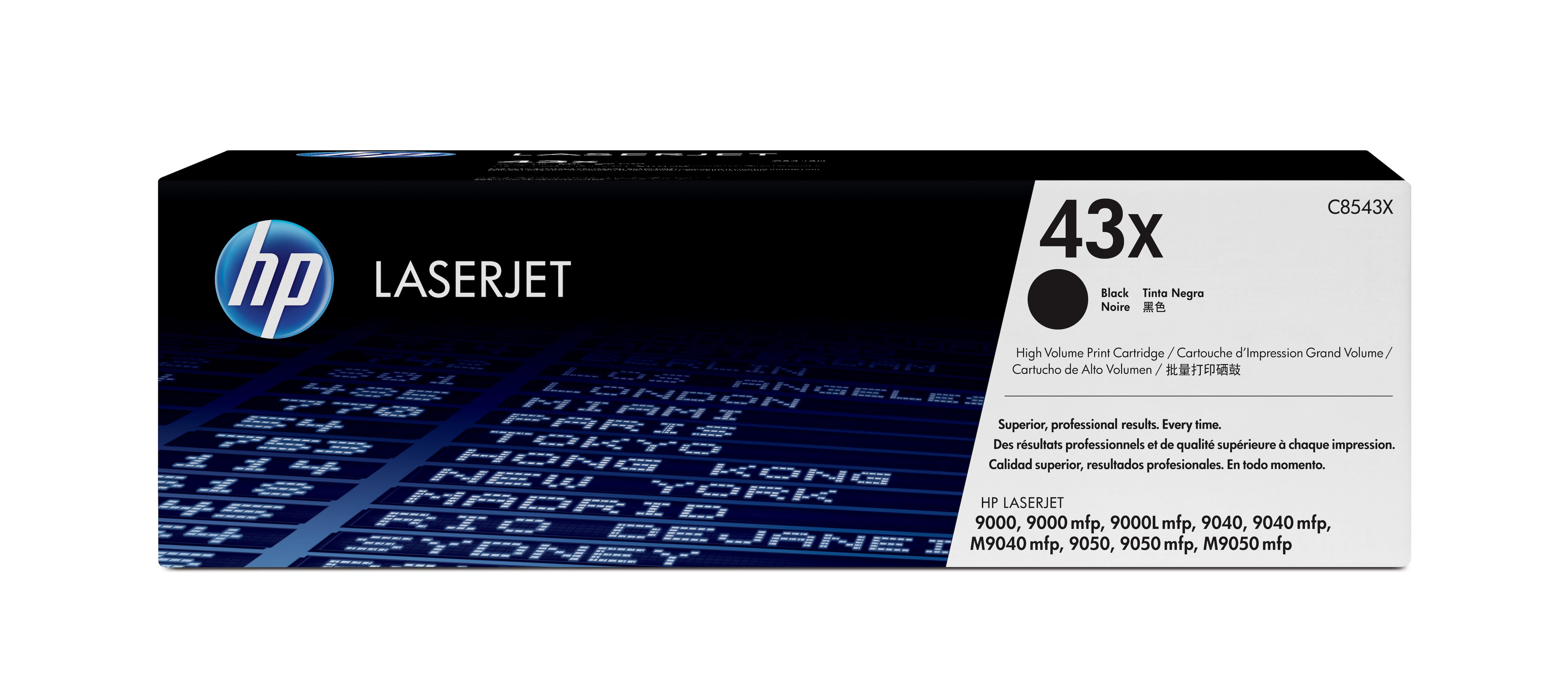 HP 43X - Hohe Ergiebigkeit - Schwarz - original - LaserJet - Tonerpatrone (C8543X)