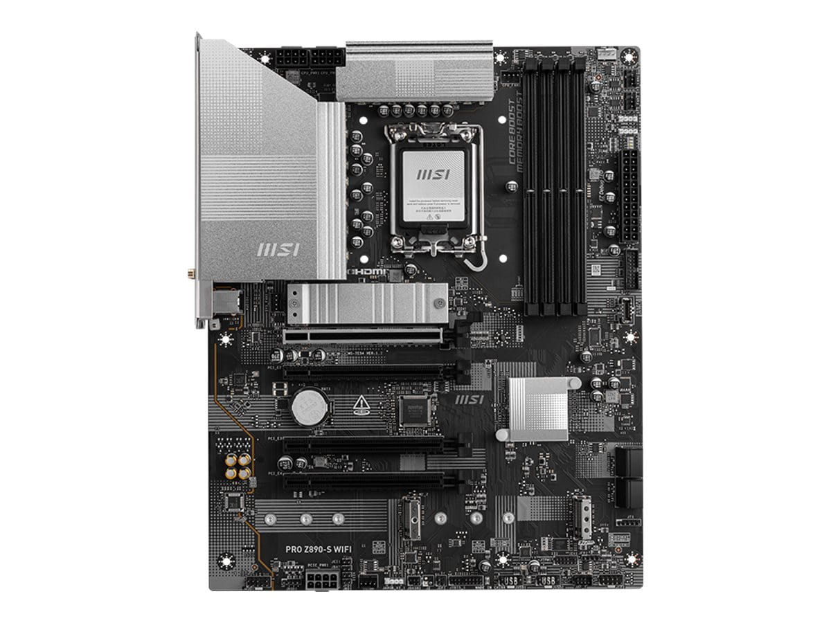 MSI PRO Z890-S WIFI - Motherboard - ATX - LGA1851-Sockel - Z890 Chipsatz - USB-C 3.2 Gen 2x2, USB 3.2 Gen 1 - 2.5 Gigabit LAN, Wi-Fi 7, Bluetooth - Onboard-Grafik (CPU erforderlich)