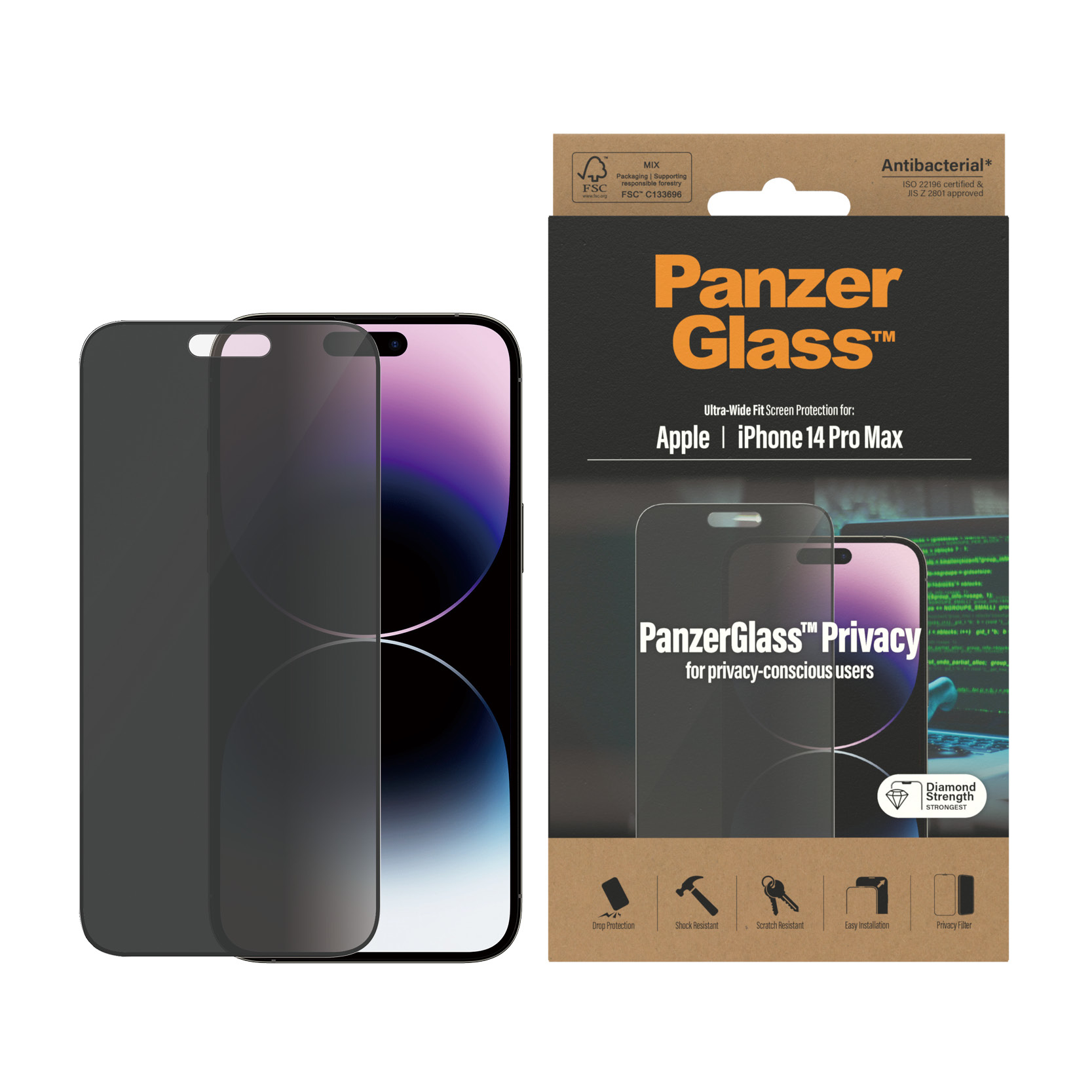 PanzerGlass Bildschirmschutz für Handy - ultrabreite