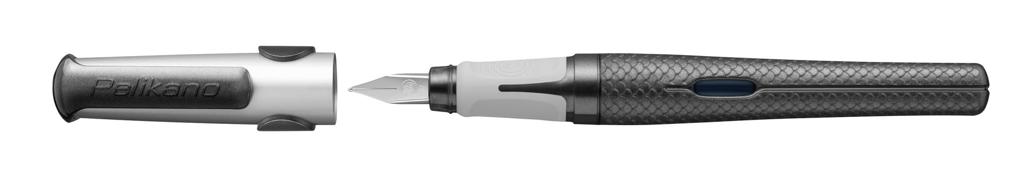 Pelikan Pelikano P480M, Schwarz, Kartuschenfüllsystem, Medium, Rechtshändig, Deutschland, Box