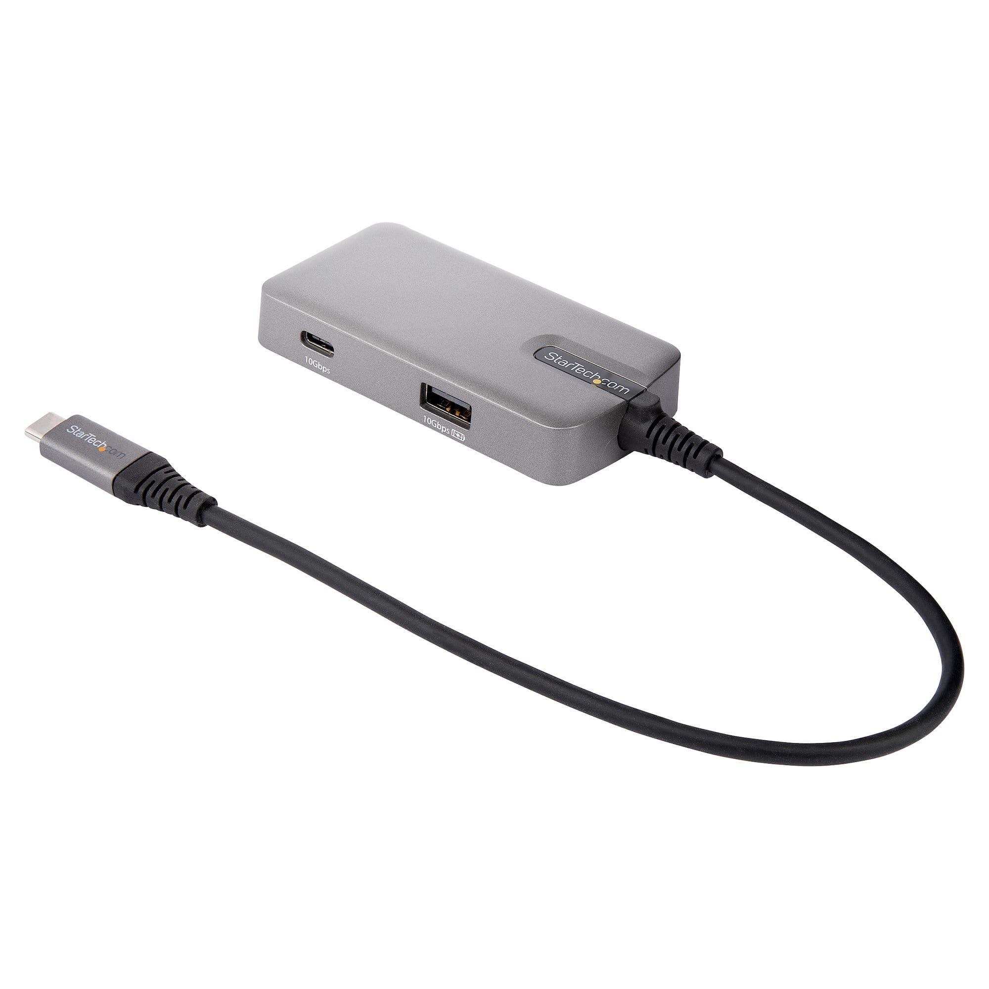 StarTech.com USB-C Multiport Adapter - USB-C auf 4K 60Hz HDMI 2.0, 100W PD Pass-through - 3-Port 10Gbit/s USB 3.1 Hub - Reiseadapter USB Typ-C Mini Docking Station - 25cm Kabel (DKT31CHPD3)
