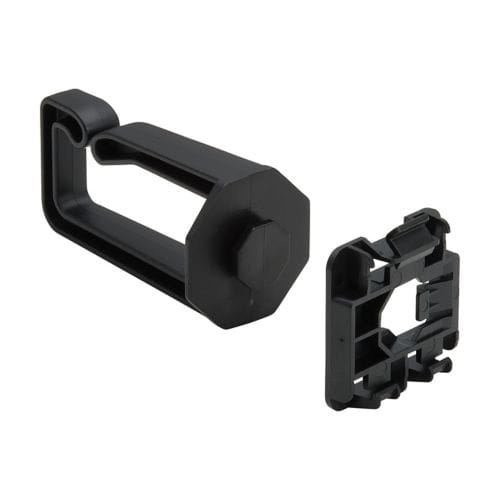 Eaton Tripp Lite Series Cable Management D-Rings for DIN Rails - Multi-Angle, 1U, Black, 2 Pack - D-Ring-Kabelführungskit (horizontal / vertikal)