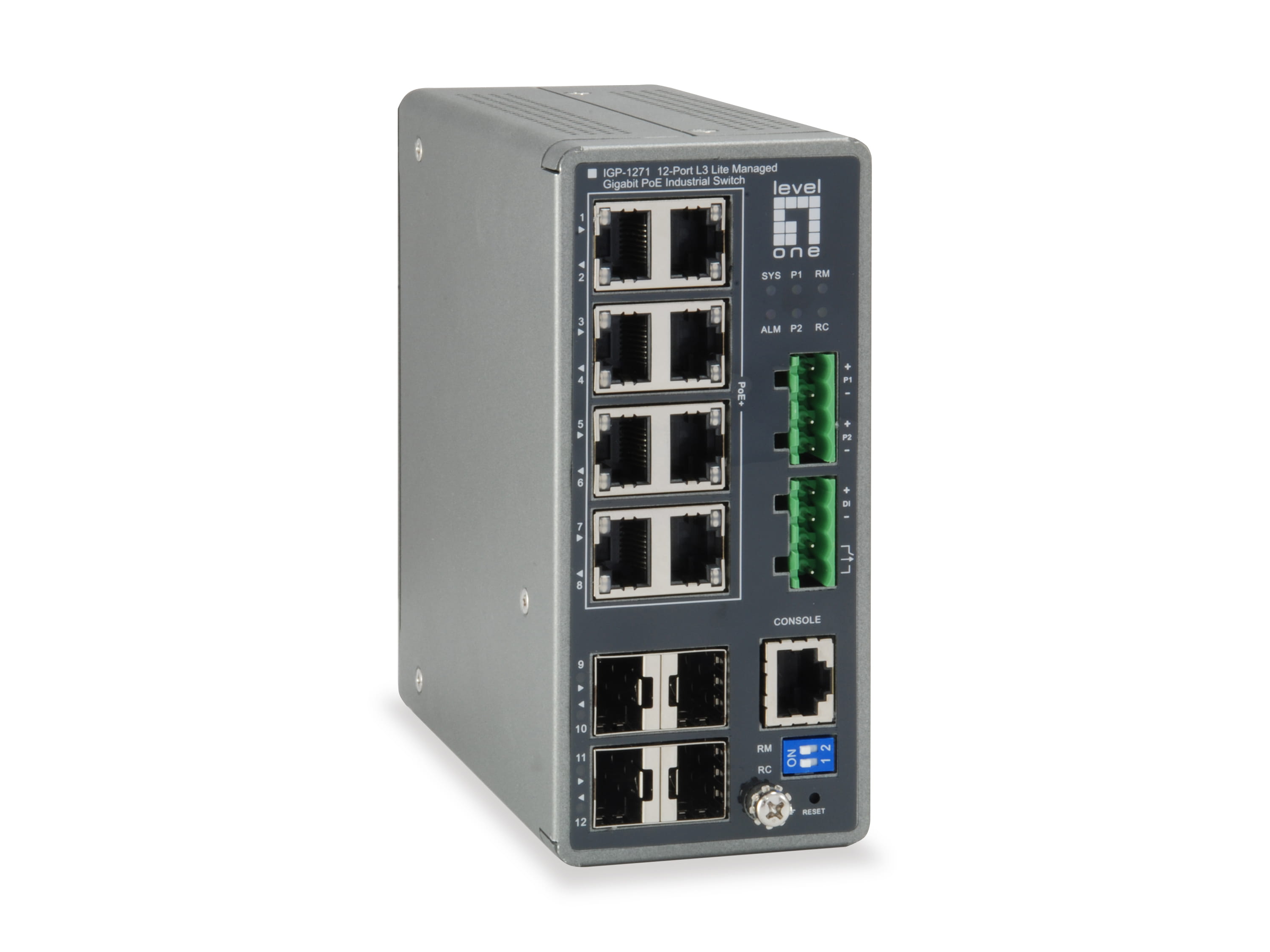 LevelOne IGP-1271 - Switch - L3 Lite - managed - 8 x 10/100/1000 (PoE+)
