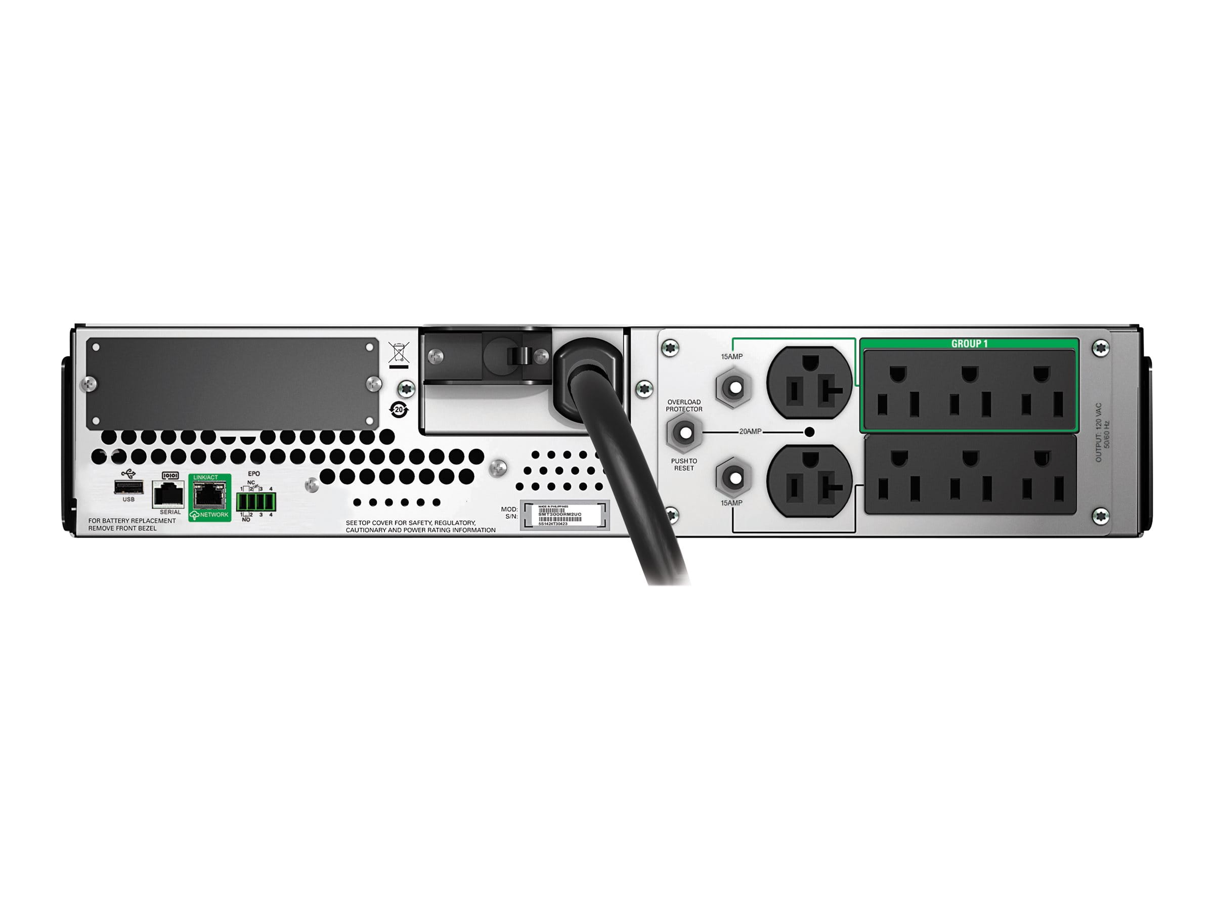 APC Smart-UPS SMT3000RM2UC - USV (Rack - einbaufähig) - Line-Interactive-USV