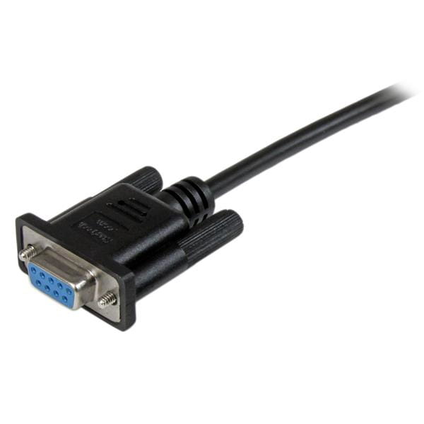 StarTech.com 1m DB9 RS232 Seriell Nullmodemkabel - Bu/Bu - 9-pin seriell Null-Modem Anschlusskabel - Schwarz - Nullmodemkabel - DB-9 (W)