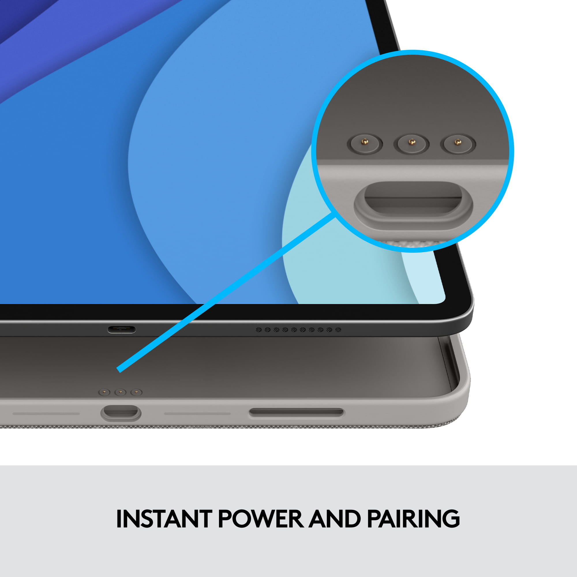 Logitech Combo Touch - Tastatur und Foliohülle - mit Trackpad - hintergrundbeleuchtet - Apple Smart connector - QWERTY - US International - Sand - für Apple 11-inch iPad Pro (1. Generation, 2. Generation, 3. Generation)