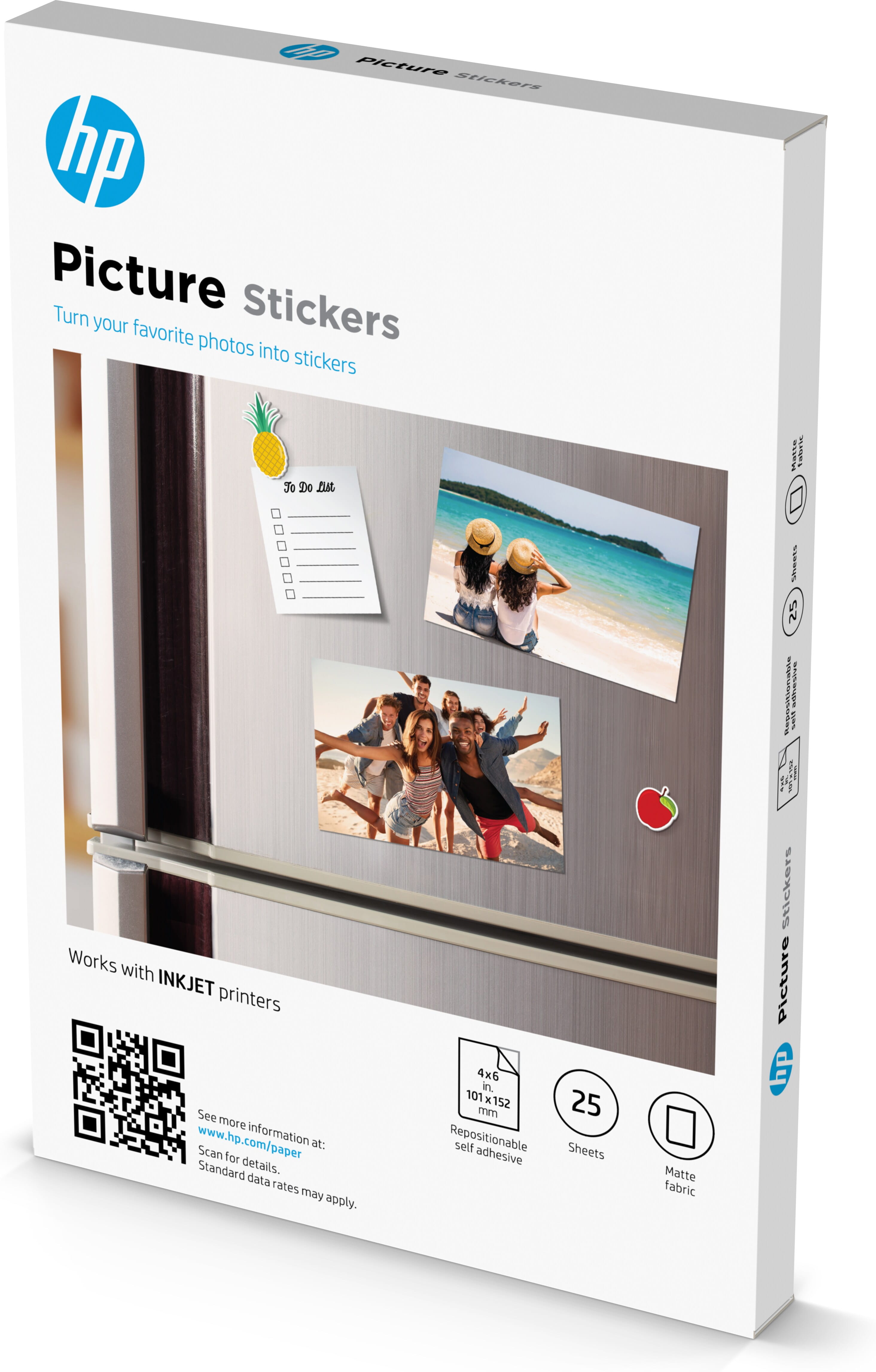 HP Picture Stickers - Matt - 101 x 152 mm 25