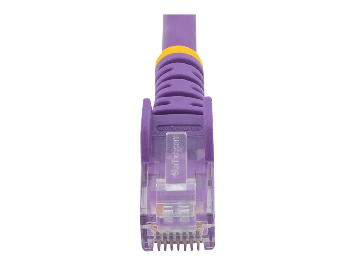 StarTech.com 50cm CAT6 Ethernet Cable, 10 Gigabit Snagless RJ45 650MHz 100W PoE Patch Cord, CAT 6 10GbE UTP Network Cable w/Strain Relief, Purple, Wiring is UL Certified/TIA - Category 6 - 24AWG (N6PATC50CMPL)
