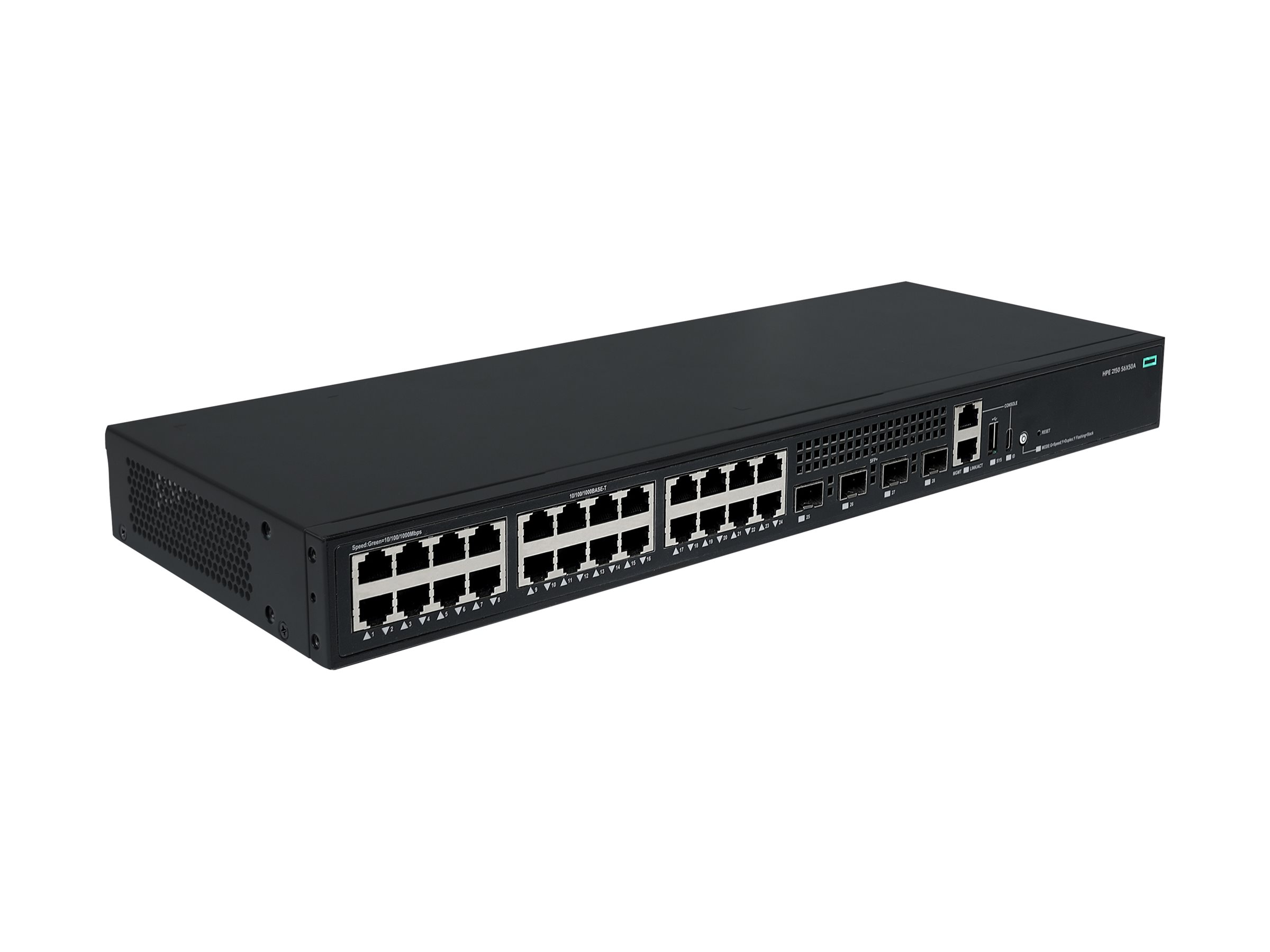 HPE Networking Comware 2150 24p 10M/100M/1G 4p SFP+ 1G/10G - Switch - L3 - managed - 24 x 10/100/1000Base-T + 4 x 1 Gigabit / 10 Gigabit SFP+ (Uplink / Stacking)