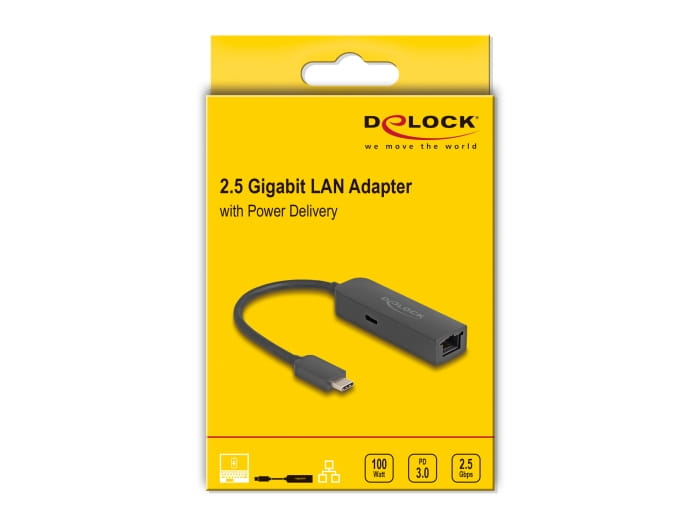 Delock Netzwerkadapter - USB-C 3.0 - 10M/100M/1G/2,5