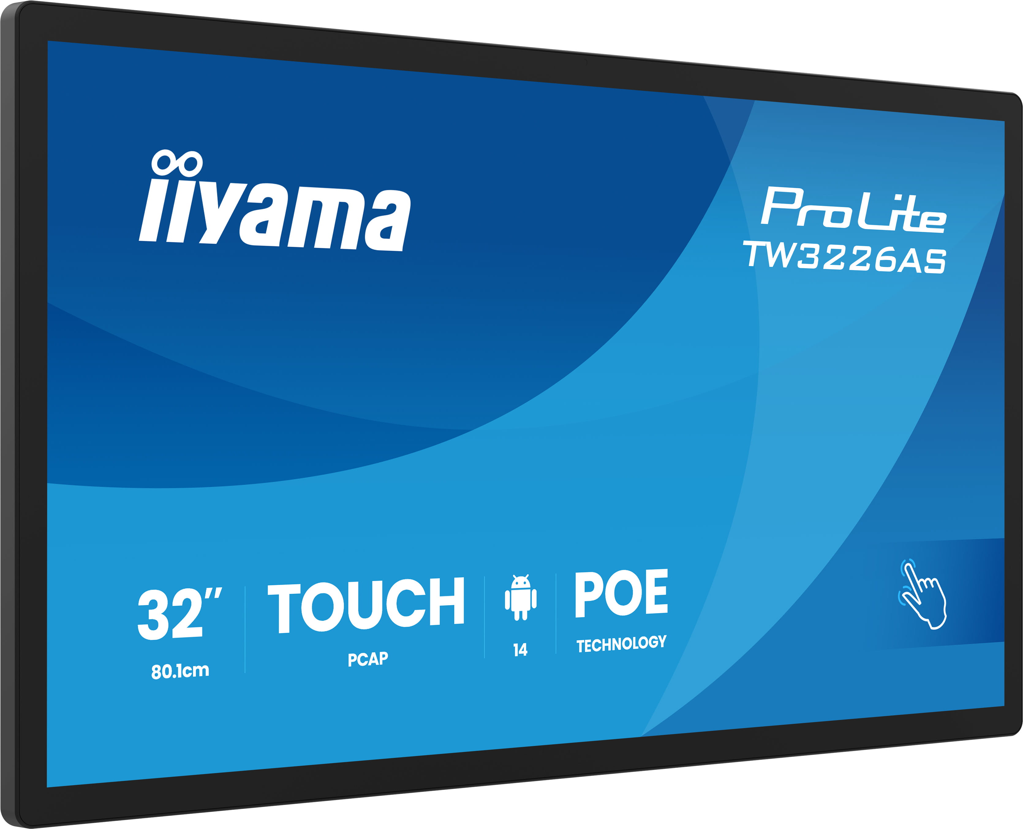 Iiyama ProLite TW3226AS-B3P - Android-PC - Touchscreen-PC - 1 RK3576 - RAM 4 GB - SSD - eMMC 32 GB - Mali-G52 MC3 - 1GbE, Wi-Fi 6, Bluetooth 5.3 - WLAN: 802.11a/b/g/n/ac/ax, Bluetooth 5.3 - Android 14 - Monitor: LED 80.1 cm (31.5")